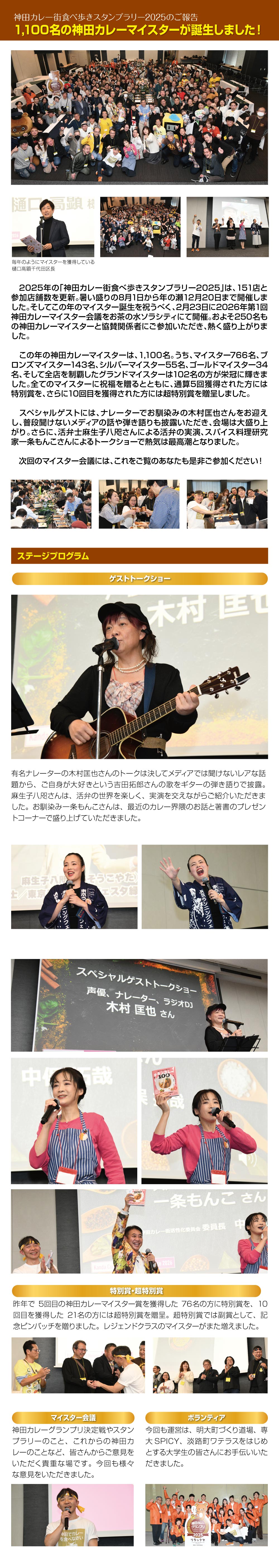 1,100名の神田カレーマイスターが誕生しました。